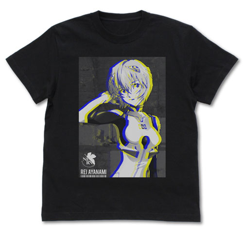 COSPA EVANGELION Rei Ayanami Graphic T-shirt /BLACK-L