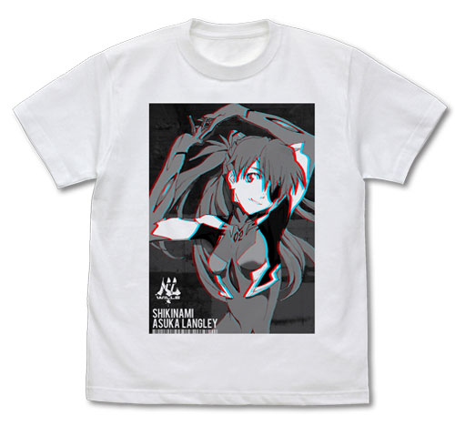 COSPA EVANGELION Asuka Langley Shikinami Graphic T-shirt /WHITE-XL