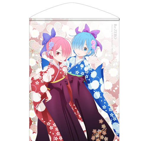 COSPA Re:ZERO -Starting Life in Another World- Rem & Ram B2 Wall Scroll Haregi Ver.