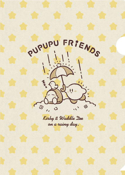 Ensky Kirby Pupupu Friends Clear File (1) Raining image 1