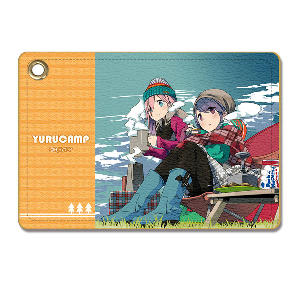 License Agent Yuru Camp Leather Pass Case Design 01 (Nadeshiko Kagamihara & Rin Shima /A) รูปภาพ 1