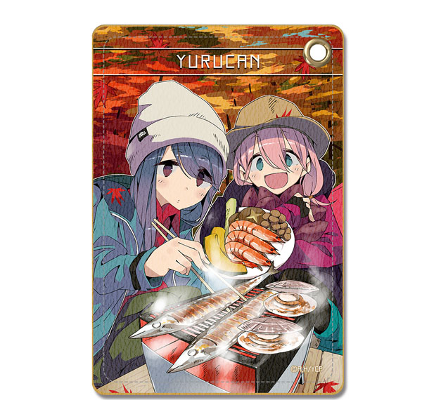 License Agent Yuru Camp Leather Pass Case Design 02 (Nadeshiko Kagamihara & Rin Shima /B) รูปภาพ 1