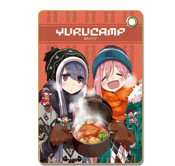 License Agent Yuru Camp Leather Pass Case Design 03 (Nadeshiko Kagamihara & Rin Shima /C) รูปภาพ 1