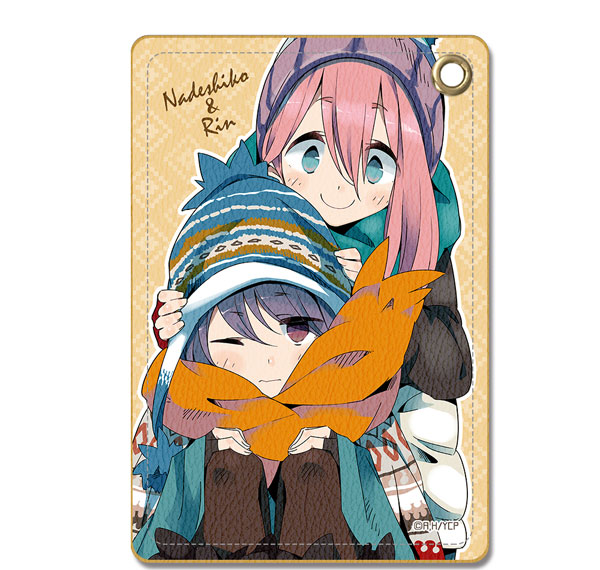 License Agent Yuru Camp Leather Pass Case Design 04 (Nadeshiko Kagamihara & Rin Shima /D) รูปภาพ 1