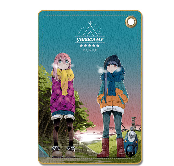 License Agent Yuru Camp Leather Pass Case Design 05 (Nadeshiko Kagamihara & Rin Shima /E) Bild 1