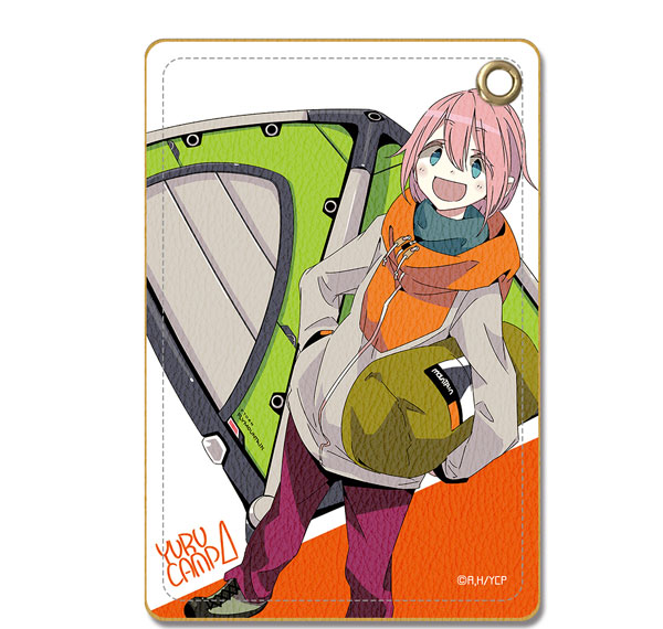 License Agent Yuru Camp Leather Pass Case Design 06 (Nadeshiko Kagamihara) Bild 1