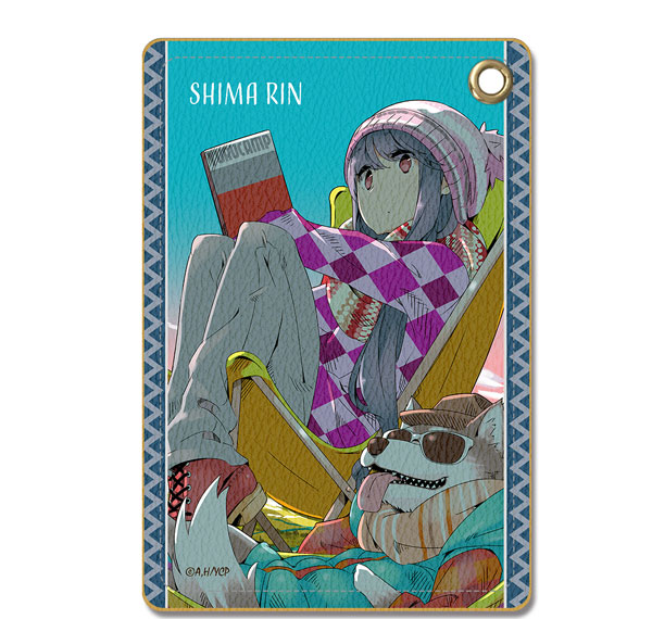 License Agent Yuru Camp Leather Pass Case Design 07 (Rin Shima) Bild 1