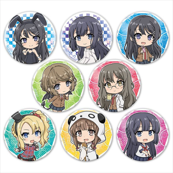 Azu Maker Seishun Buta Yarou wa Bunny Girl Senpai no Yume wo Minai Trading Tin Badge 8Pack BOX