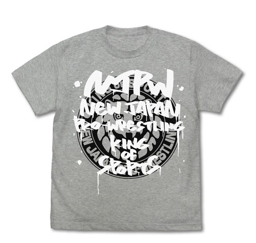 COSPA New Japan Pro Wrestling Lion Mark T-shirt Graffiti Ver./MIX GRAY-M รูปภาพ 1