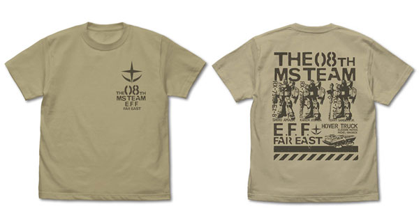 COSPA Mobile Suit Gundam 08th MS Team 08th MS Team Mobile Suit T-shirt /SAND KHAKI-S รูปภาพ 1