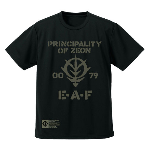 COSPA Mobile Suit Gundam Zeon Earth Attack Force Dry T-shirt /BLACK-L รูปภาพ 1