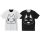 COSPA Dokodemo Issho Reversible T-shirt /WHITE x BLACK-M gambar 2