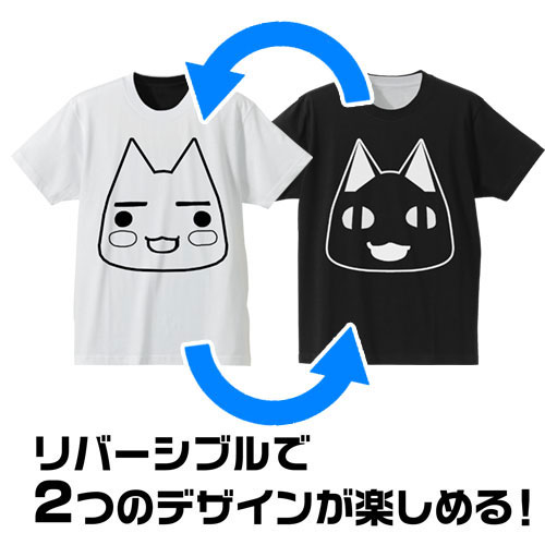 COSPA Dokodemo Issho Reversible T-shirt /WHITE x BLACK-XL
