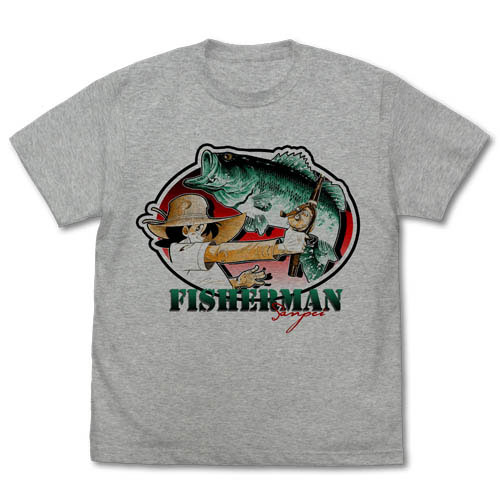 COSPA Tsurikichi Sanpei Sanpei and Black Bass T-shirt /MIX GRAY-S