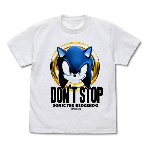 COSPA 소닉 더 헤지혹 DON'T STOP SONIC 티셔츠 /WHITE-XL 이미지 1