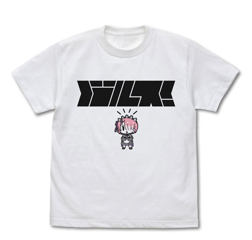 COSPA Re:ZERO -Starting Life in Another World- Ram's "Barusu!" T-shirt /WHITE-L รูปภาพ 1