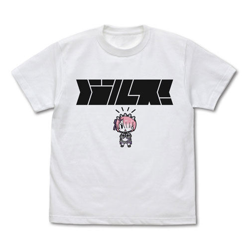 COSPA Re:ZERO -Starting Life in Another World- Ram's "Barusu!" T-shirt /WHITE-XL