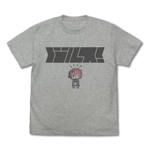 COSPA Re:ZERO -Starting Life in Another World- Ram's "Barusu!" T-shirt /MIX GRAY-L
