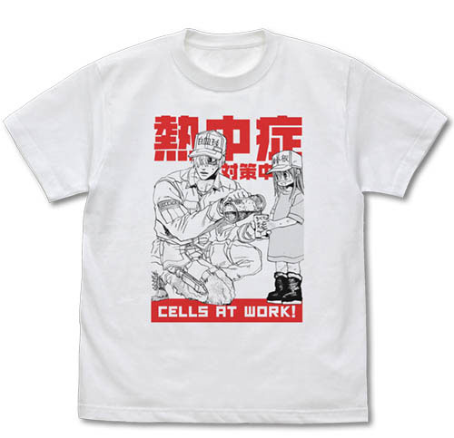 COSPA Cells at Work! Heatstroke Countermeasure T-shirt /WHITE-M รูปภาพ 1