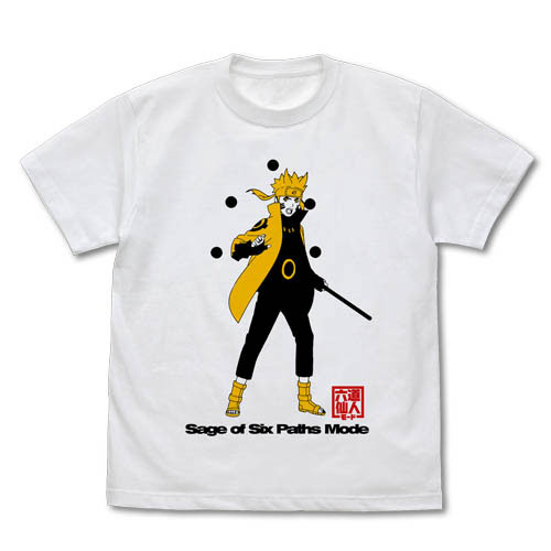 COSPA NARUTO Shippuden Six Paths Sage Mode Naruto T-shirt /WHITE-L