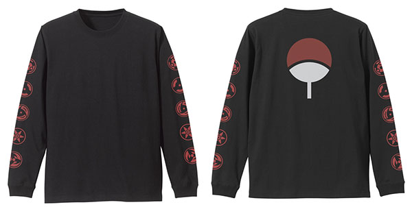 COSPA NARUTO Shippuden Sharingan Sleeve Rib Long Sleeve T-shirt /BLACK-M