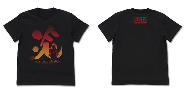 COSPA Demon Slayer: Kimetsu no Yaiba Flame Pillar Kyojuro Rengoku T-shirt /BLACK-M