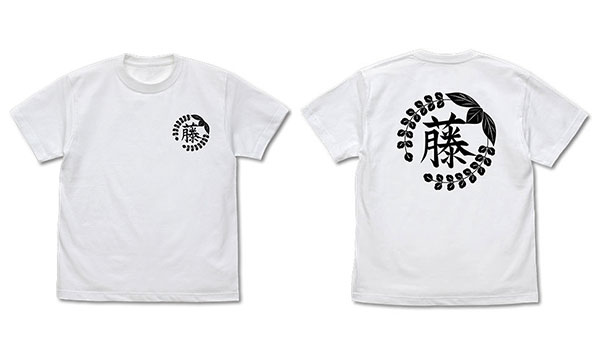 COSPA Demon Slayer: Kimetsu no Yaiba Wisteria Flower Family Emblem T-shirt /WHITE-S