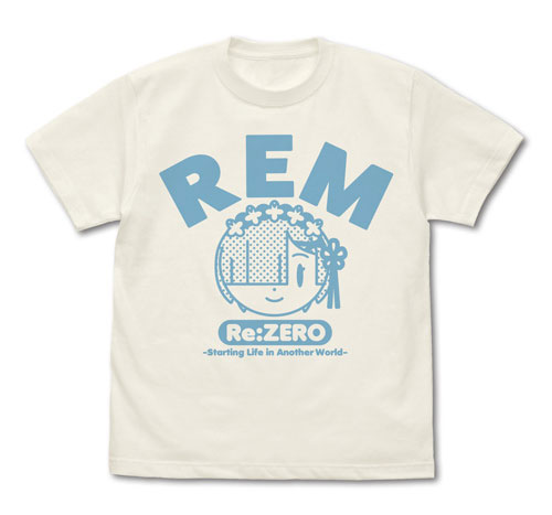 COSPA Re:ZERO -Starting Life in Another World- Rem Face T-shirt /VANILLA WHITE-XL