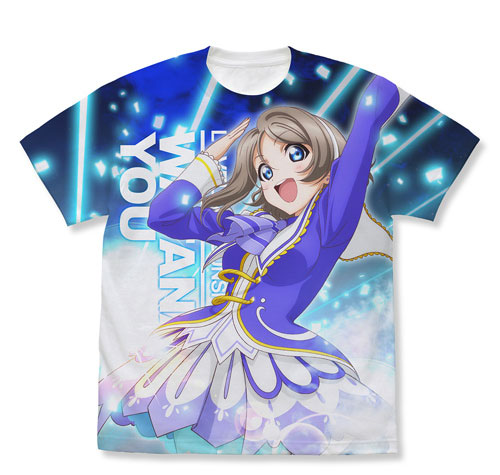 COSPA Love Live! Sunshine!! You Watanabe Full Graphic T-shirt Over the Rainbow Ver./WHITE-L Bild 1