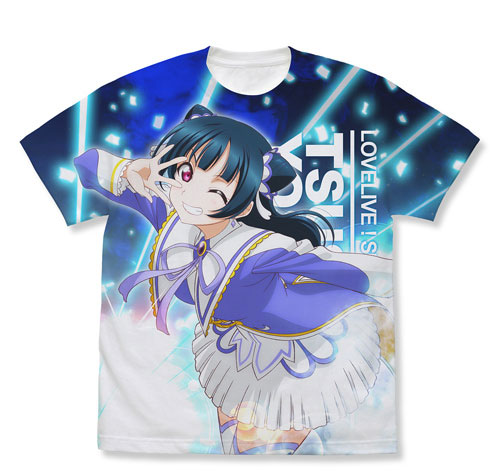 COSPA Love Live! Sunshine!! Yoshiko Tsushima Full Graphic T-shirt Over the Rainbow Ver./WHITE-S รูปภาพ 1