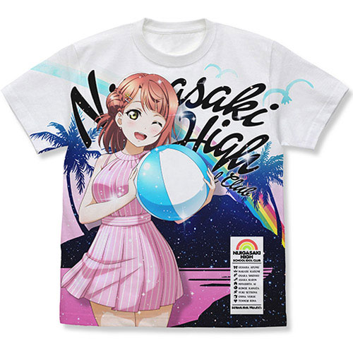 COSPA Love Live! Nijigasaki High School Idol Club Ayumu Uehara Full Graphic T-shirt Swimsuit Ver./WHITE-M