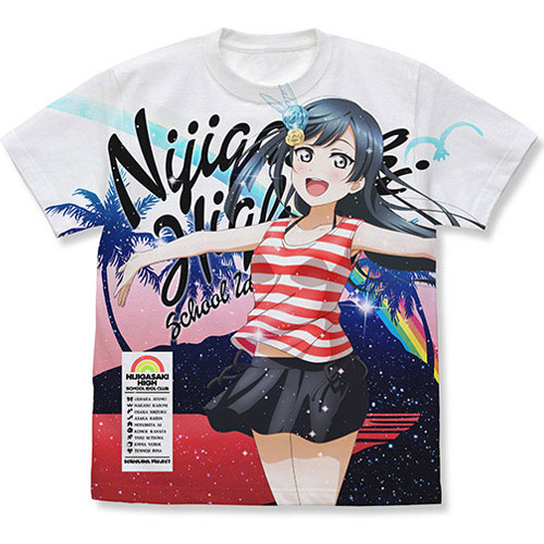 COSPA Love Live! Nijigasaki High School Idol Club Setsuna Yuuki Full Graphic T-shirt Swimsuit Ver./WHITE-XL