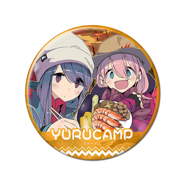 License Agent Yuru Camp Tin Badge Design 09 (Nadeshiko Kagamihara & Rin Shima /B) รูปภาพ 1