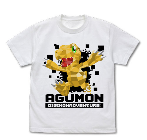 COSPA Digimon Adventure: Agumon Polygon Graphic T-shirt /WHITE-L รูปภาพ 1