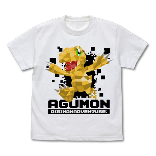 COSPA Digimon Adventure: Agumon Polygon Graphic T-shirt /WHITE-XL