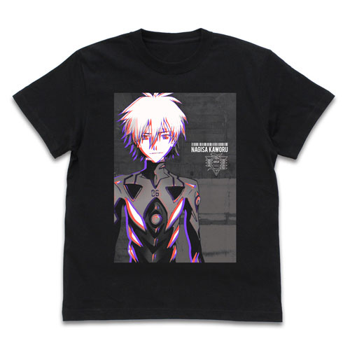 COSPA EVANGELION Kaworu Nagisa Graphic T-shirt /BLACK-M