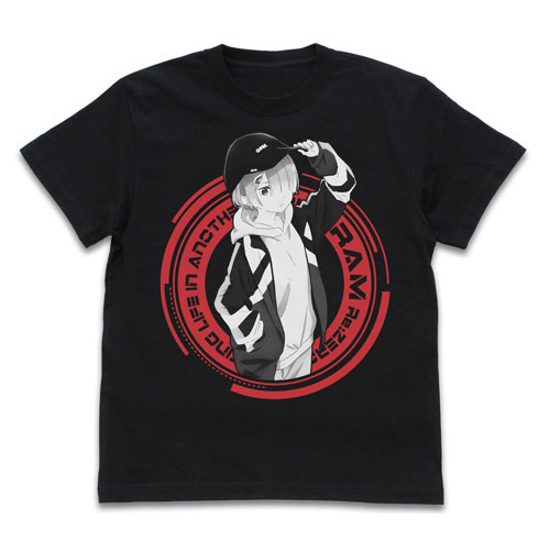 COSPA Re:ZERO -Starting Life in Another World- Ram T-shirt Street Fashion Ver./BLACK-XL image 1