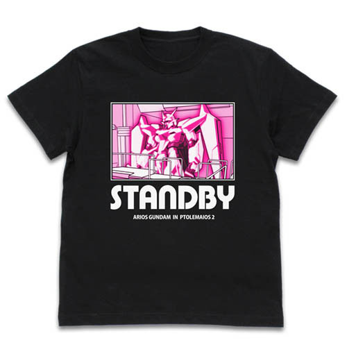 COSPA Mobile Suit Gundam 00 Arios Gundam STANDBY T-shirt /BLACK-M imagen 1