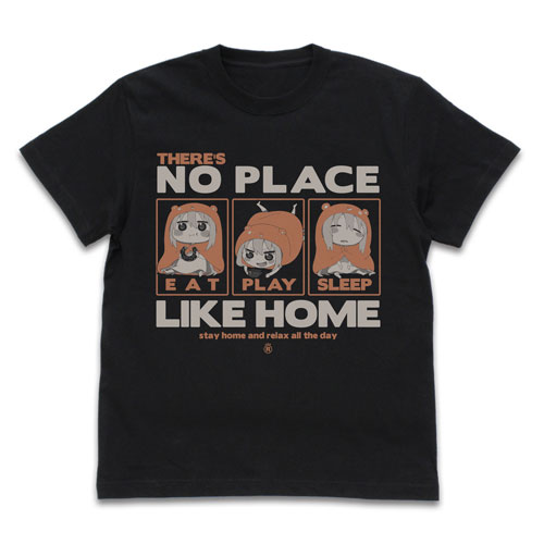 COSPA Himouto! Umaru-chan R Umaru no Yappari Ouchi ga Ichiban T-shirt /BLACK-L