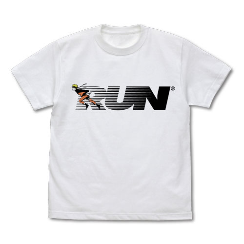 COSPA NARUTO Shippuden Naruto RUN T-shirt /WHITE-S