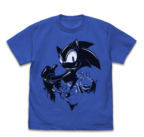 COSPA Sonic the Hedgehog Sonic Wall Paint T-shirt /ROYAL BLUE-M รูปภาพ 1