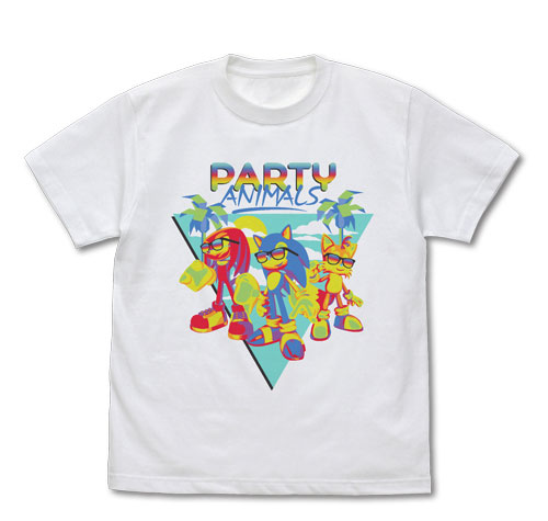 COSPA Sonic the Hedgehog Sonic PARTY ANIMALS Full Color T-shirt /WHITE-L Bild 1