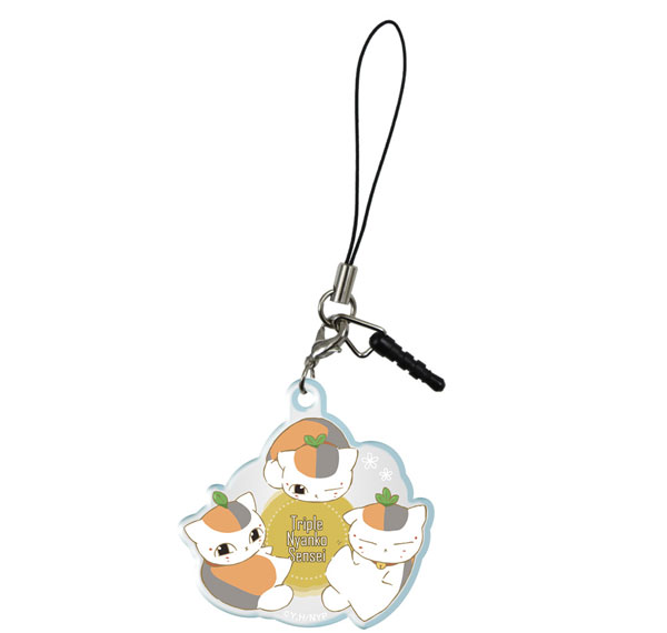 License Agent Natsume Yuujinchou Acrylic Earphone Jack Accessory Design 04 (Triple Nyanko Sensei /A) Bild 1
