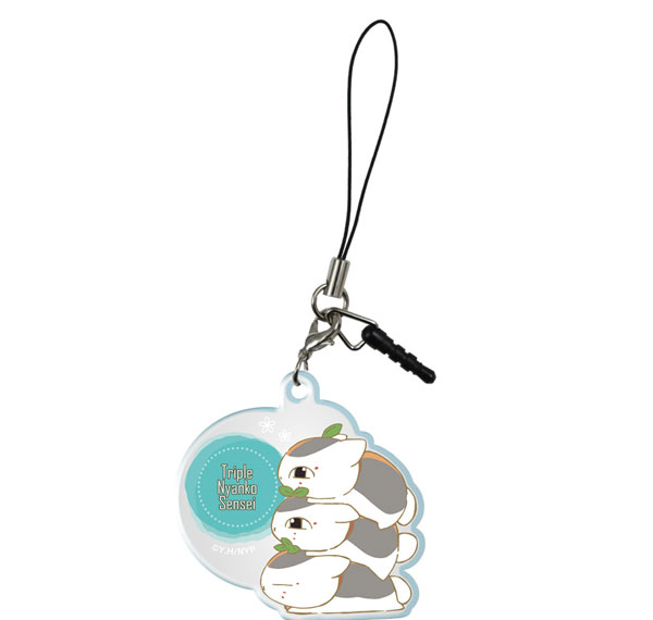License Agent Natsume Yuujinchou Acrylic Earphone Jack Accessory Design 05 (Triple Nyanko Sensei /B) รูปภาพ 1