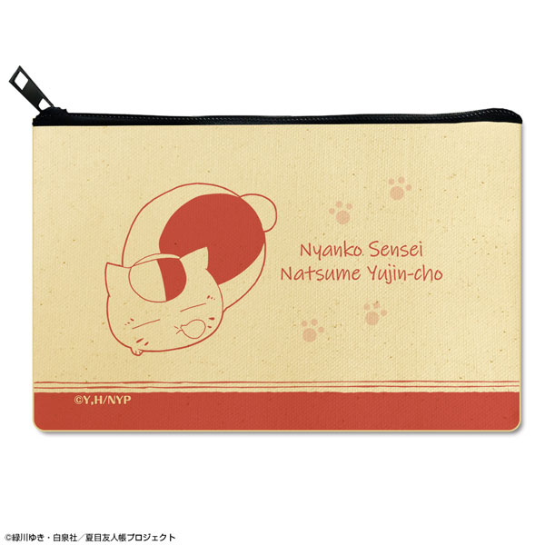 License Agent Natsume Yuujinchou Flat Pouch Ver.2 Design 01 (Nyanko Sensei /A)