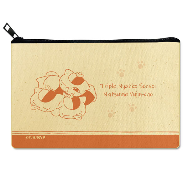 License Agent Natsume Yuujinchou Flat Pouch Ver.2 Design 02 (Triple Nyanko Sensei /A) รูปภาพ 1