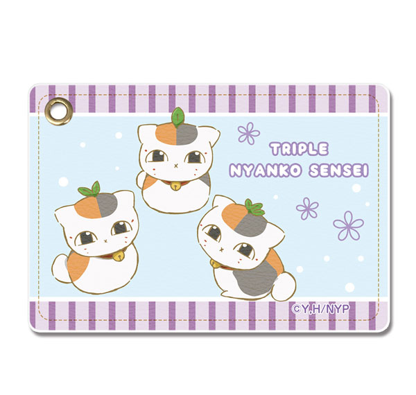 License Agent Natsume Yuujinchou Leather Pass Case Ver.2 Design 03 (Triple Nyanko Sensei /A) รูปภาพ 1