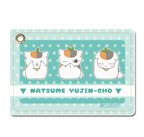 License Agent Natsume Yuujinchou Leather Pass Case Ver.2 Design 04 (Triple Nyanko Sensei /B) รูปภาพ 1