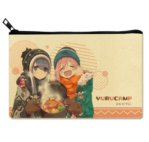 License Agent Yuru Camp Flat Pouch Design 04 (Nadeshiko Kagamihara & Rin Shima /A) รูปภาพ 1