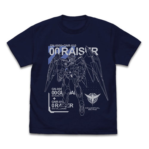 COSPA Mobile Suit Gundam 00 00 Raiser T-shirt /NAVY-L imagen 1